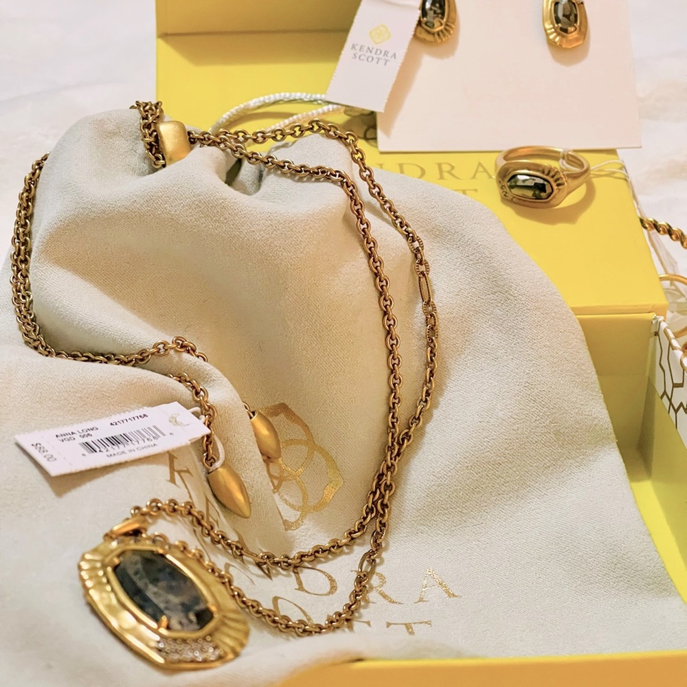 Kendra Scott from the Anna Pyrite vintage Gold collection